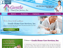 Tablet Screenshot of gentlehomecareservices.com